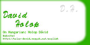 david holop business card